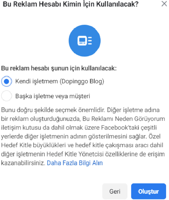 Reklam Hesabını Kullanacaklar